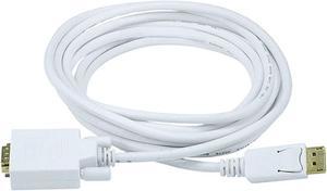 Monoprice DisplayPort to VGA Cable - 10 Feet - White | 28AWG, Gold Plated Connectors