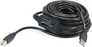 Monoprice USB 2.0 Cable - 33 Feet - Black | USB Type-A to USB Type -B, Active, 28/24AWG For Scanners, Printers, Digital Camera