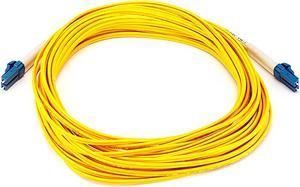 Monoprice Fiber Optic Cable - 10 Meter - Yellow | LC to LC, 9/125 Type, Single Mode, Duplex