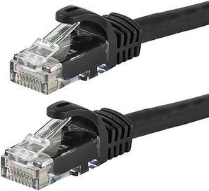 Monoprice Flexboot Cat6 Ethernet Patch Cable - Network Internet Cord - RJ45, Stranded, 550Mhz, UTP, Pure Bare Copper Wire, 24AWG, 14ft, Black