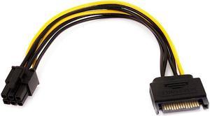 Monoprice 8-inch SATA 15pin to 6pin PCI Express Card Power Cable
