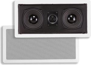 Monoprice Aramid Fiber In-Wall Center Channel Speaker - Dual 5.25 Inch (Single) With Titanium Tweeters - Caliber Series