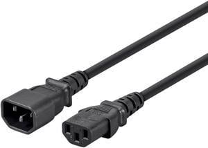 Monoprice 3-Prong Extension Cord - 10 Feet - Black | IEC 60320 C14 to IEC 60320 C13, 18AWG, 10A, 125V