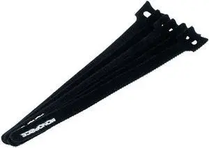 Monoprice Hook and Loop Fastening Cable Ties, 9in, 50 pcs/pack, Black