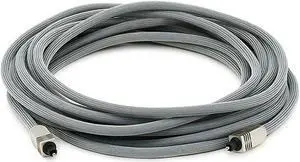 Monoprice Premium S/PDIF (Toslink) Digital Optical Audio Cable - Silver - 25 Feet | Heavy Duty Mesh Jacket, Metal Connector Heads, For Play Station, Xbox one, Home theater & More
