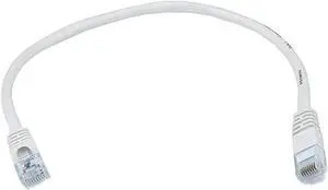 Monoprice Cat6 Ethernet Patch Cable - 1 Feet - White | Network Internet Cord - RJ45, Stranded, 550Mhz, UTP, Pure Bare Copper Wire, 24AWG