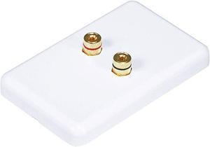 Monoprice High Quality Banana Binding Post Wall Plate For 1 Speaker - Coupler Type