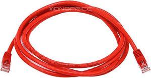 Monoprice Cat6 Ethernet Patch Cable - 7 Feet - Red | Network Internet Cord - RJ45, Stranded, 550Mhz, UTP, Pure Bare Copper Wire, Crossover, 24AWG