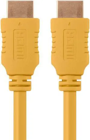 Monoprice HDMI Cable - 1.5 Feet - Yellow | High Speed, 4K@60Hz, 18Gbps, HDR, YUV 4:4:4, 28AWG, Compatible with UHD TV and More - Select Series