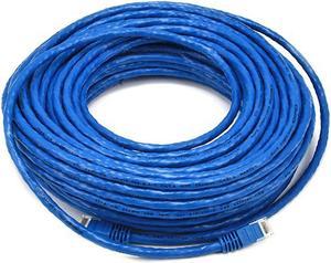 Monoprice Cat6 Ethernet Patch Cable - 75 Feet - Blue | Network Internet Cord - RJ45, Stranded, 550Mhz, UTP, Pure Bare Copper Wire, 24AWG