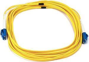 Monoprice Fiber Optic Cable - 5 Meter - Yellow | LC to LC, 9/125 Type, Single Mode, Duplex