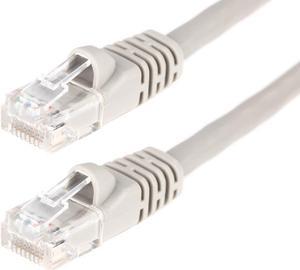 Monoprice Cat5e Ethernet Patch Cable - Network Internet Cord - RJ45, Stranded, 350Mhz, UTP, Pure Bare Copper Wire, Crossover, 24AWG, 3ft, Gray