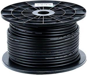 Monoprice Professional Microphone Bulk 16AWG Cable Cord - 250 Feet - Black | 8.0mm With High-Purity, Oxygen Free Copper Conductors, Braided Copper Shield