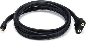Monoprice 6ft Premium 3.5mm Stereo Male to (2) 3.5mm Stereo Female Cable (Gold Plated) - Black
