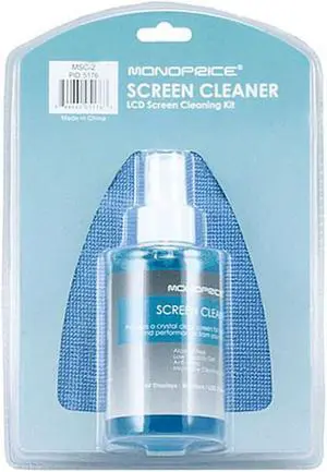 Monoprice Universal Screen Cleaner (Large Bottle, Blister Pack) For LCD & Plasmas TV, All Android and IOS Smartphones and Tablets