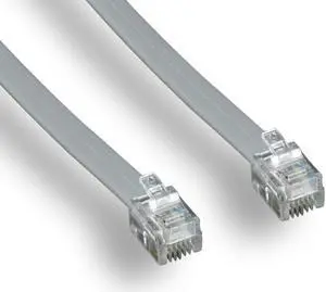 Monoprice Landline Telephone Cable - 50 Feet - RJ11(6P4C) Reverse for Voice