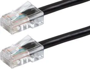 Monoprice Cat6 Ethernet Patch Cable - 7 Feet - Black | Network Internet Cord - RJ45, Stranded, 550Mhz, UTP, Pure Bare Copper Wire, 24AWG - Zeroboot Series