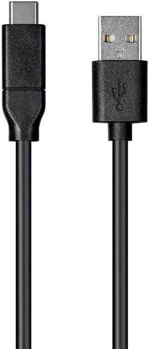 Monoprice USB C to USB A 2.0 Cable - 2 Meters (6.6 Feet) - Black | Fast Charging, High Speed, 480Mbps, 3A, 26AWG, Type C, Compatible with Samsung Galaxy and More - Essentials Series