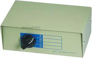 Monoprice 4x1 RJ11/RJ12 6P6C Manual Data Switch Box