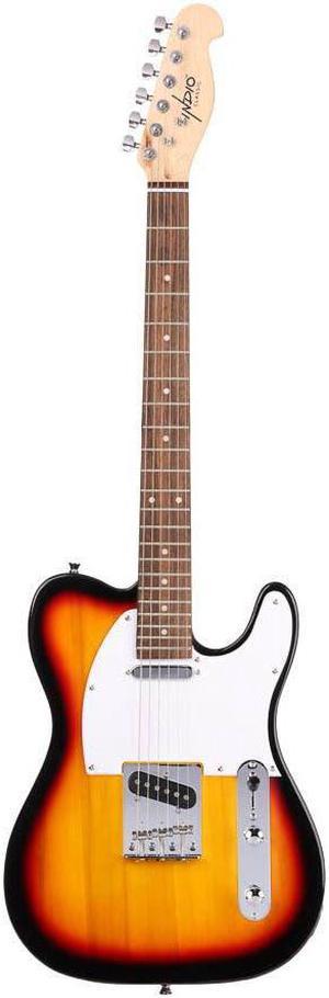 Monoprice Indio Retro Classic Electric Guitar - Sunburst, With Gig Bag