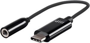 Monoprice USB-C to 3.5mm Audio Auxiliary Adapter - Black Ideal For Smartphones, Androids, LG, HTC