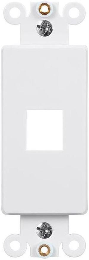 Monoprice Dcor Insert for Keystone 1 Hole - White  for Home Office  Install