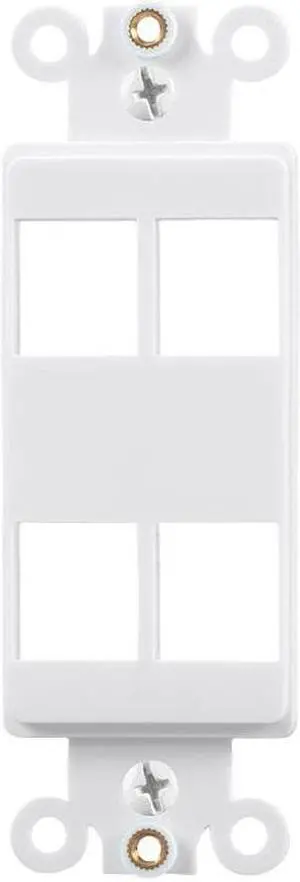 Monoprice Dcor Insert for Keystone 4 Hole - White  for Home Office  Install