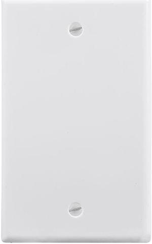 Monoprice 1-Gang Blank Wall Plate - White  for Home ,Office, Personal Install