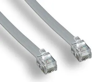 Monoprice Landline Telephone Cable - 25 Feet - RJ12(6P6C) Reverse for Voice