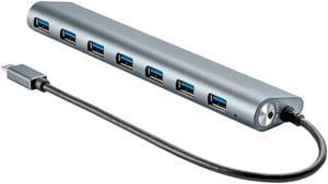 Monoprice 7 Port USB-C Hub - Aluminum, SuperSpeed Transfer Rates, Compatible With Apple MacBook, Google Chromebook & More