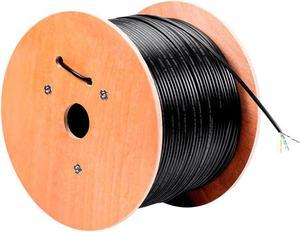 Monoprice Cat5e Ethernet Bulk Cable - 1000 Feet - Black | Network Internet Cord - Solid, 350Mhz, UTP, Pure Bare Copper Wire, Outdoor, 24AWG, No Logo