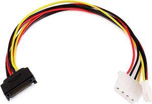 MonoPrice 7642 12inch SATA 15pin Male to 4pin Molex and 4pin Power Cable