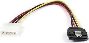Monoprice 8-inch SATA 15-pin Female w/Locking Latch to Molex 4-pin Male Power Adapter