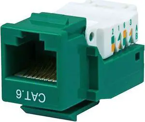 Monoprice Cat6 RJ-45 Toolless Keystone - Green