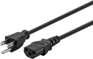 Monoprice 3-Prong Power Cord - 15 Feet - Black | NEMA 5-15P to IEC 60320 C13, 14AWG, 15A