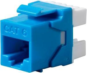 Monoprice Cat6 RJ-45 180-Degree Punch Down Keystone Dual IDC, Blue