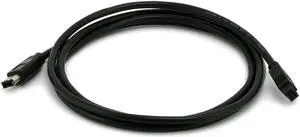 Monoprice Firewire Cable - 6 Feet - Black | 9-pin to 6-pin Bilingual, USB 2.0 A Male to B Male 24AWG, Gold Plated