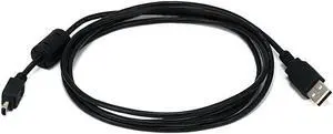 Monoprice USB A to 14-Pin USB Mini-B Cable - 6 Feet With Ferrite Cores For Fuji Digital Cameras