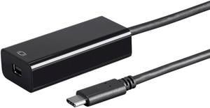 Monoprice USB-C to Mini DisplayPort Adapter - Black Network Adapter, RJ45 - Select Series