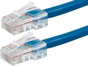 Monoprice Cat5e Ethernet Patch Cable - 1 Feet - Blue, RJ45, Stranded, 350Mhz, UTP, Pure Bare Copper Wire, 24AWG - Zeroboot Series Monoprice Cat5e Ethernet Patch Cable - 1 Feet - Blue, RJ45, Stranded, 350Mhz, UTP, Pure Bare Copper Wire, 24AWG - Zeroboot Series