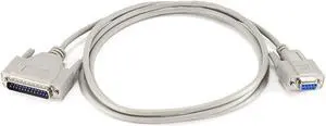 Monoprice Molded Modem Cable - 6 Feet, DB9 Female to DB25 Male