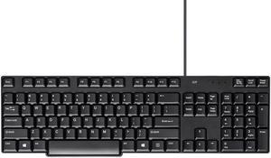 Monoprice USB Keyboard - Black, Spill Resistant Membrane, Comfortable, Standard Layout - Workstream Collection