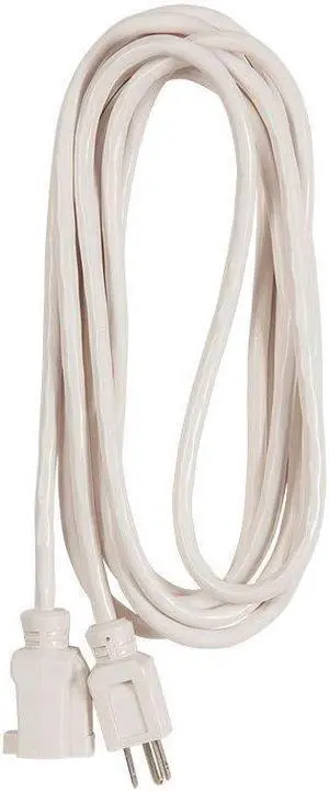 Monoprice 16/3 SJTW Outdoor Extension Cord - 12 Feet - White, Water Resistant, Flame Retardant, Ultra Flexible, Abrasion Resistant