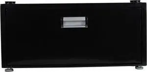 Equator Laundry Pedestal with Drawer /Black
