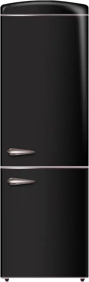 Conserv 10.7 cu. ft. Bottom Mount Retro Refrigerator in Black