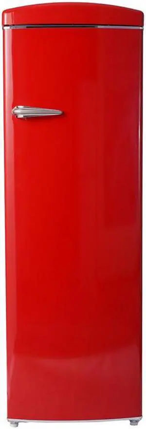 24 in. 11 cu. ft. Frost-free Classic Retro Single Door Refrigerator in red