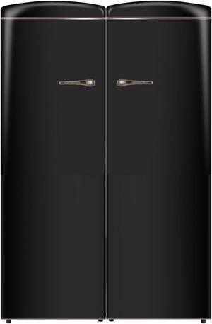 Retro Frost-free  Refrigerator-Freezer Set