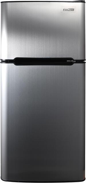Conserv 3 Cu.Ft 2 Door Mini Freestanding Refrigerator with Freezer in Stainless