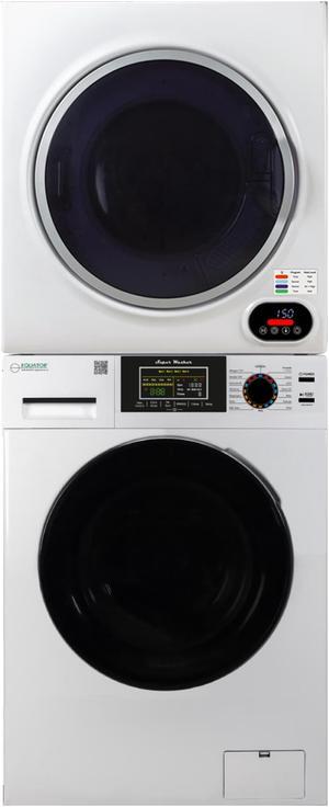 Equator Power Touch 18 lbs Compact 110V Washer +220V Vented Digital 4cf Dryer