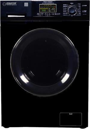 Equator All-in-One Washer Dryer VENTLESS/VENTED PET cycle 1.62cf/15lbs 110V in Black